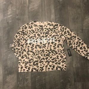 Brunette The Label Leopard Print Sweatshirt
